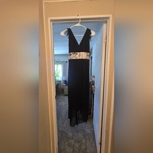 Ruby Rox Black and White Floral Maxi Dress